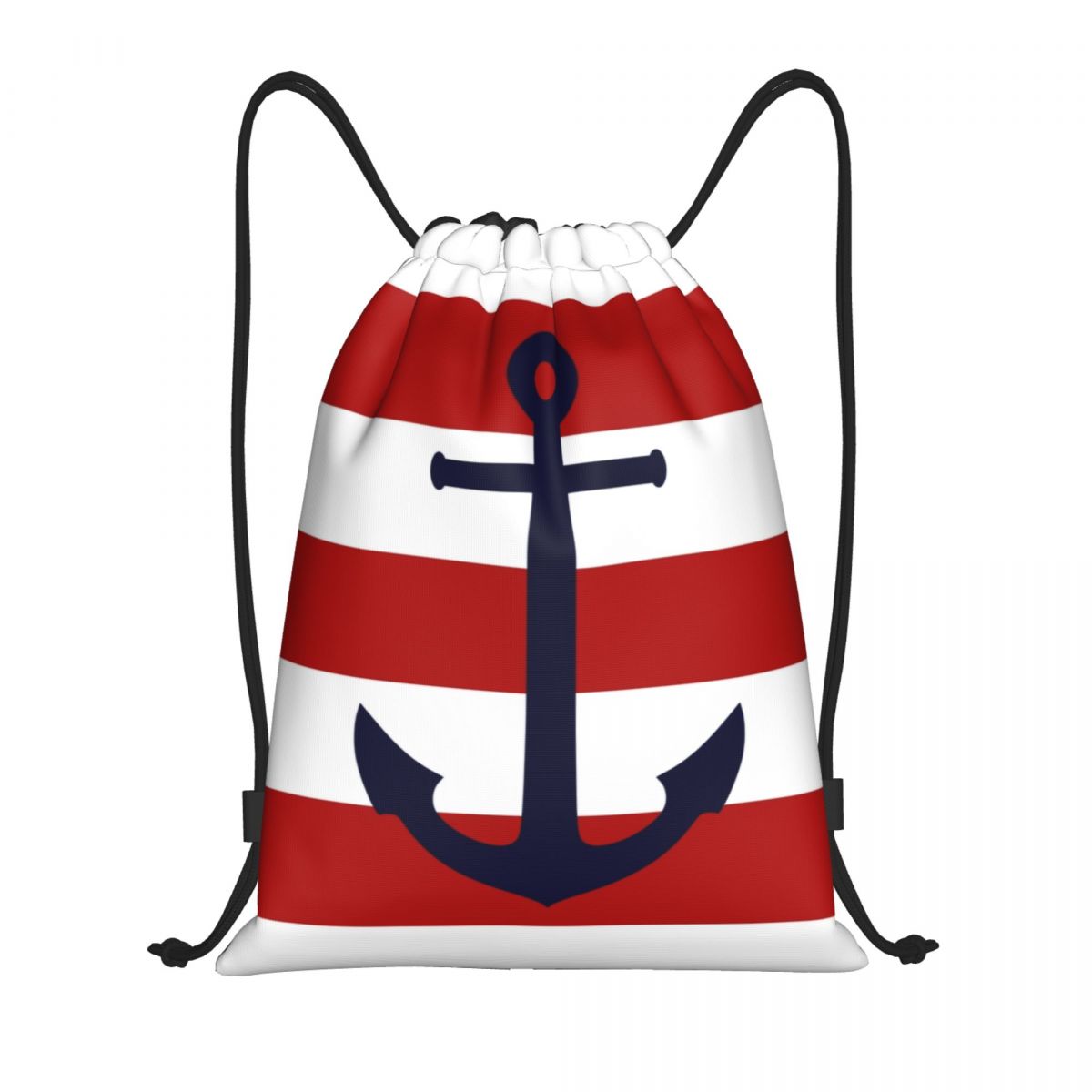 Women'S Yoga Bags - Nautical Navy Blue Anchor On Red