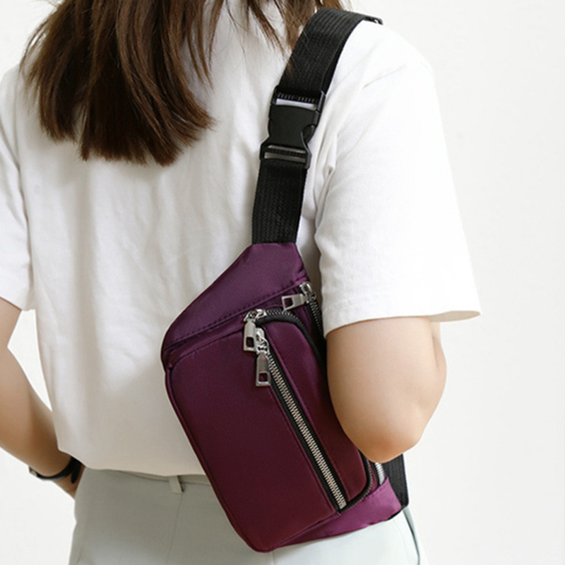 Women'S Bum Bags - Oxford Cloth Waist Bag Zipper Chest
