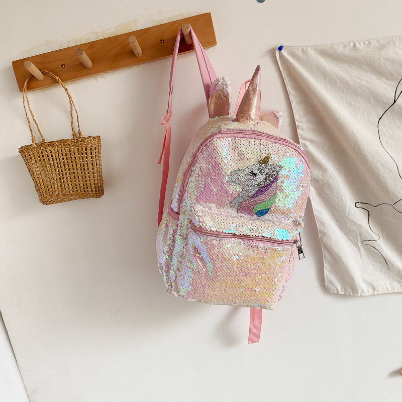 Sequin Unicorn Backpack Pink S - Mini Backpack Women review and price