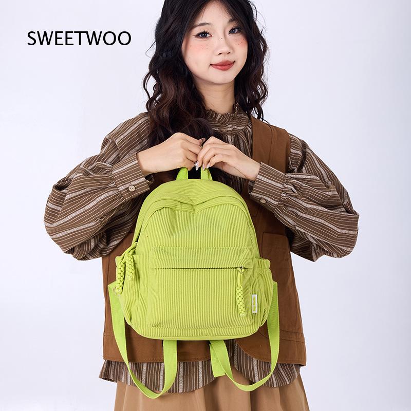 2026 Mustard Yellow Corduroy M - Mini Backpack Women review and price