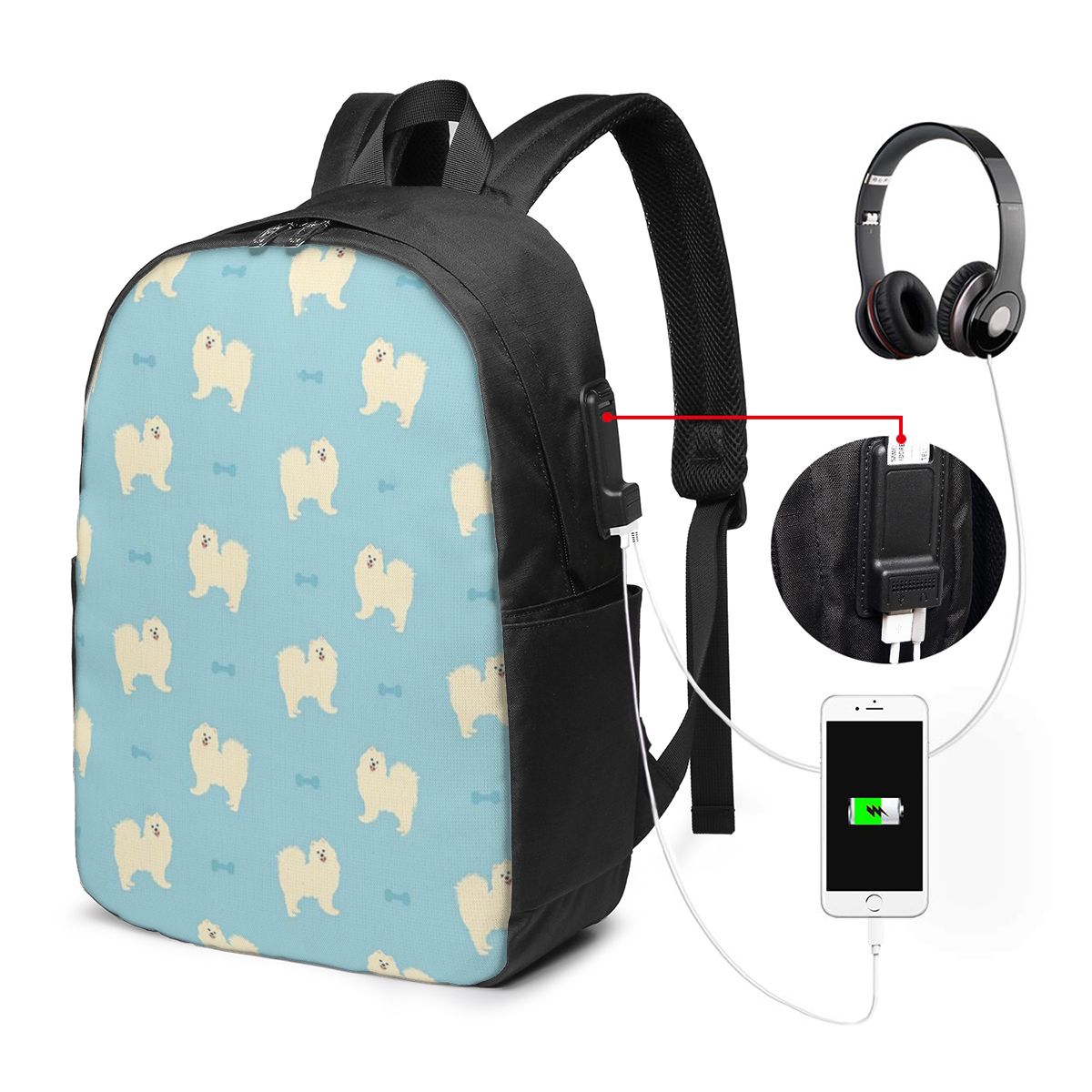 Samoyed Dog Backpack Travel No - Women Bags Laptop review and price