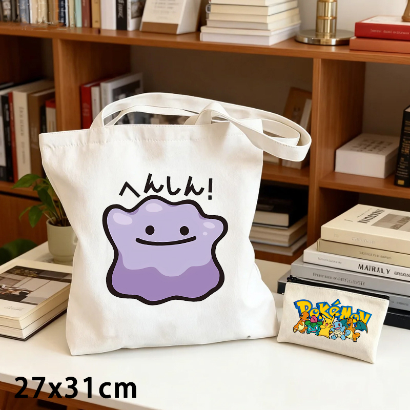 2PCS Pokemoned Canvas Bag and  - Women Bags And Purses review and price