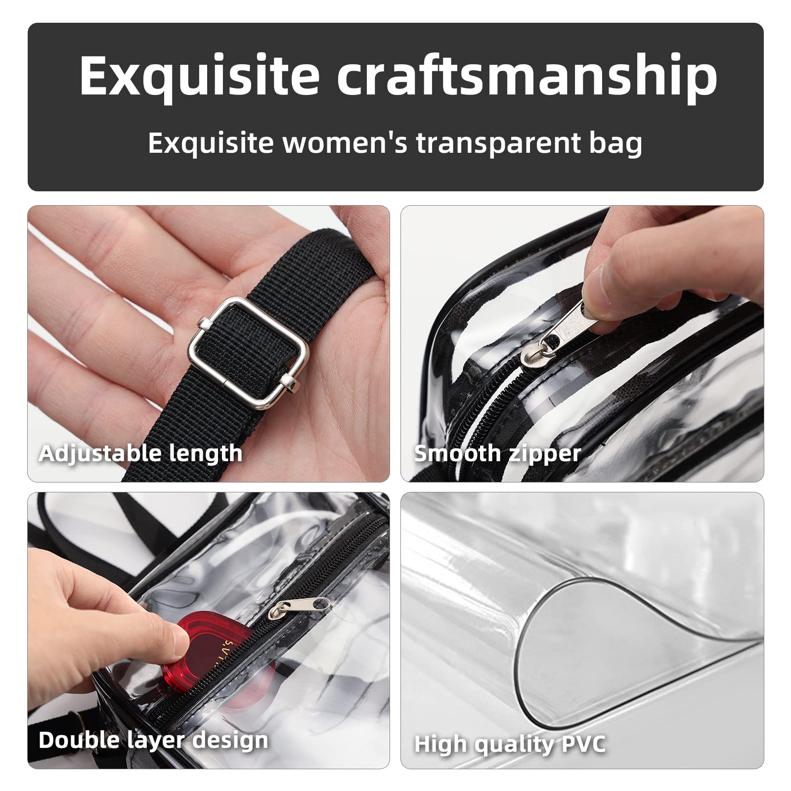 1-10PCS Women Clear Crossbody  - Women Bags And Purses review and price