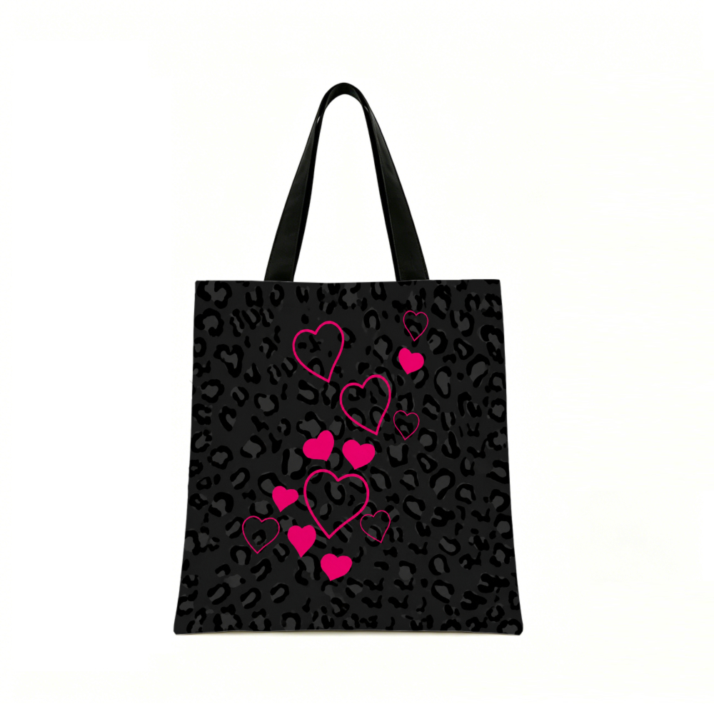 Black Leopard Print Pink Heart - Women Bags And Purses review and price